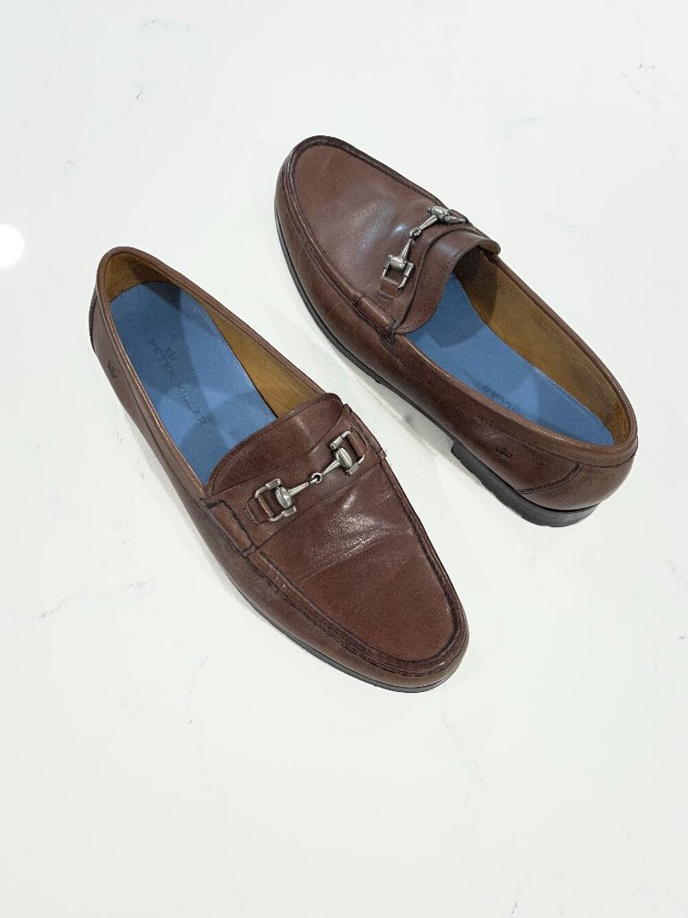 Peter Millar Crown Men's Leather Bit Loafer Size 12